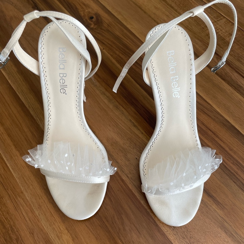 White Tulle Bella Belle Heels